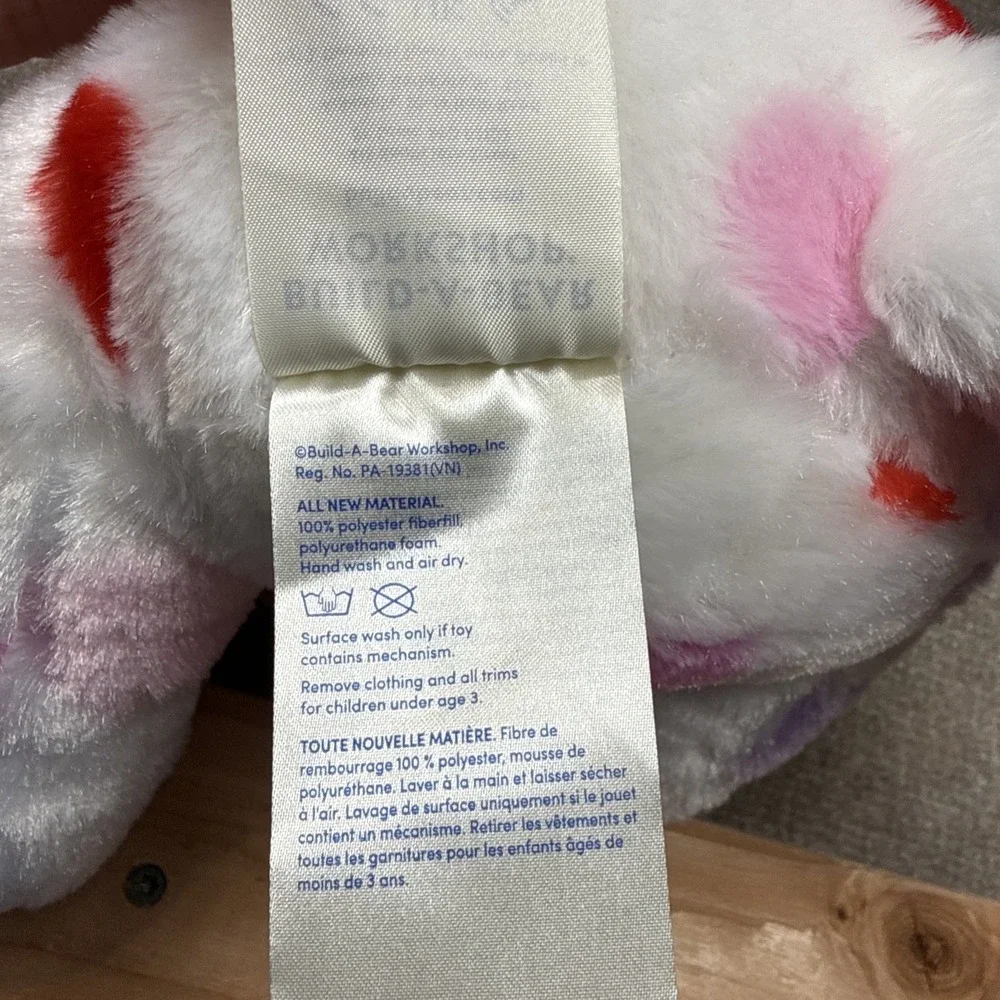 Build a Bear BAB Be‎ Mine Kitty Valentines Heart Pattern Cat NWT includes Scent